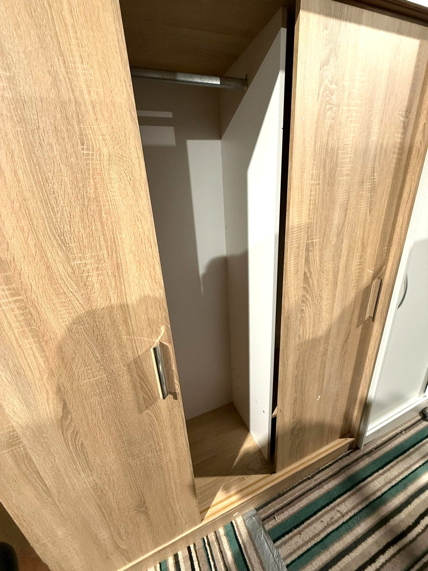 Assembled Nova 3 Door Sliding Wardrobe - Oak